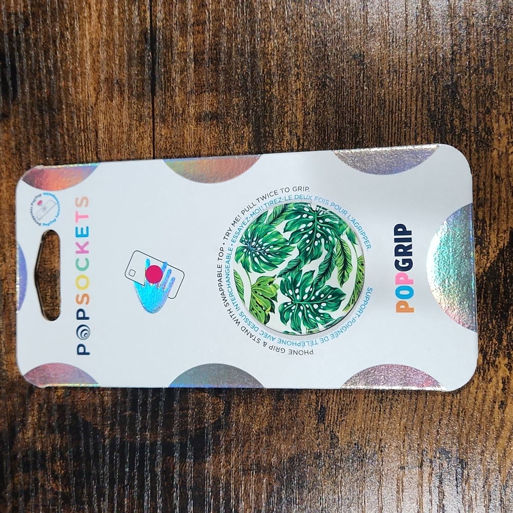 NWT PopSockets brand green leafy popsocket